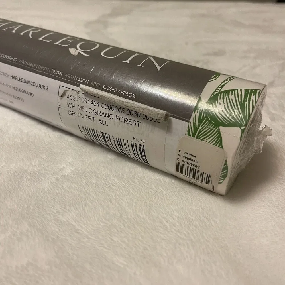 Harlequin Non Woven Wallcovering‎ Wallpaper Melograno 10 M x 52 CM Green Fruits